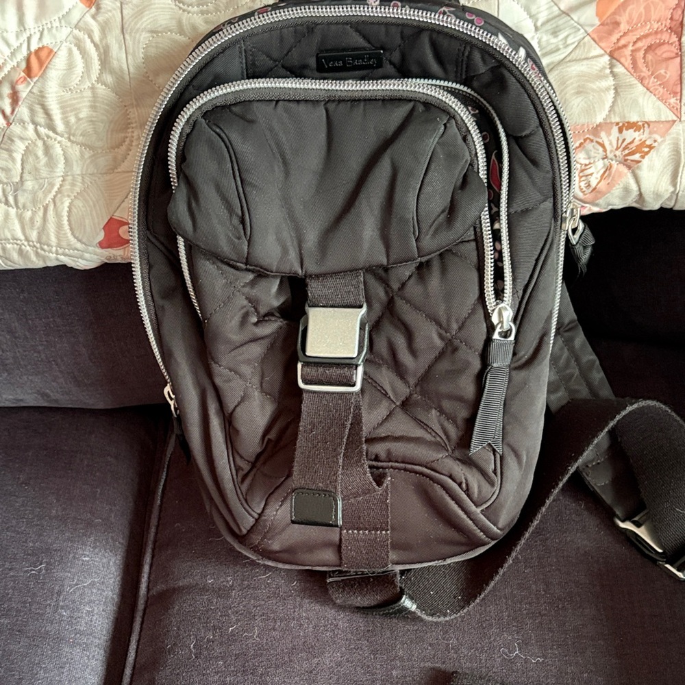Vera Bradley Charcoal Quilted Backpack